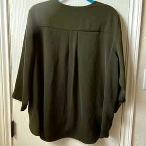 Olive/army green blouse. NWT